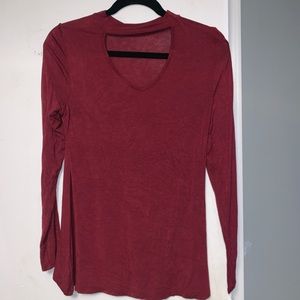 Burgundy top
